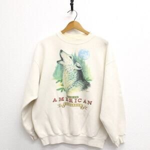 Vintage North American Outfitters Wolf Sweatshirt Large